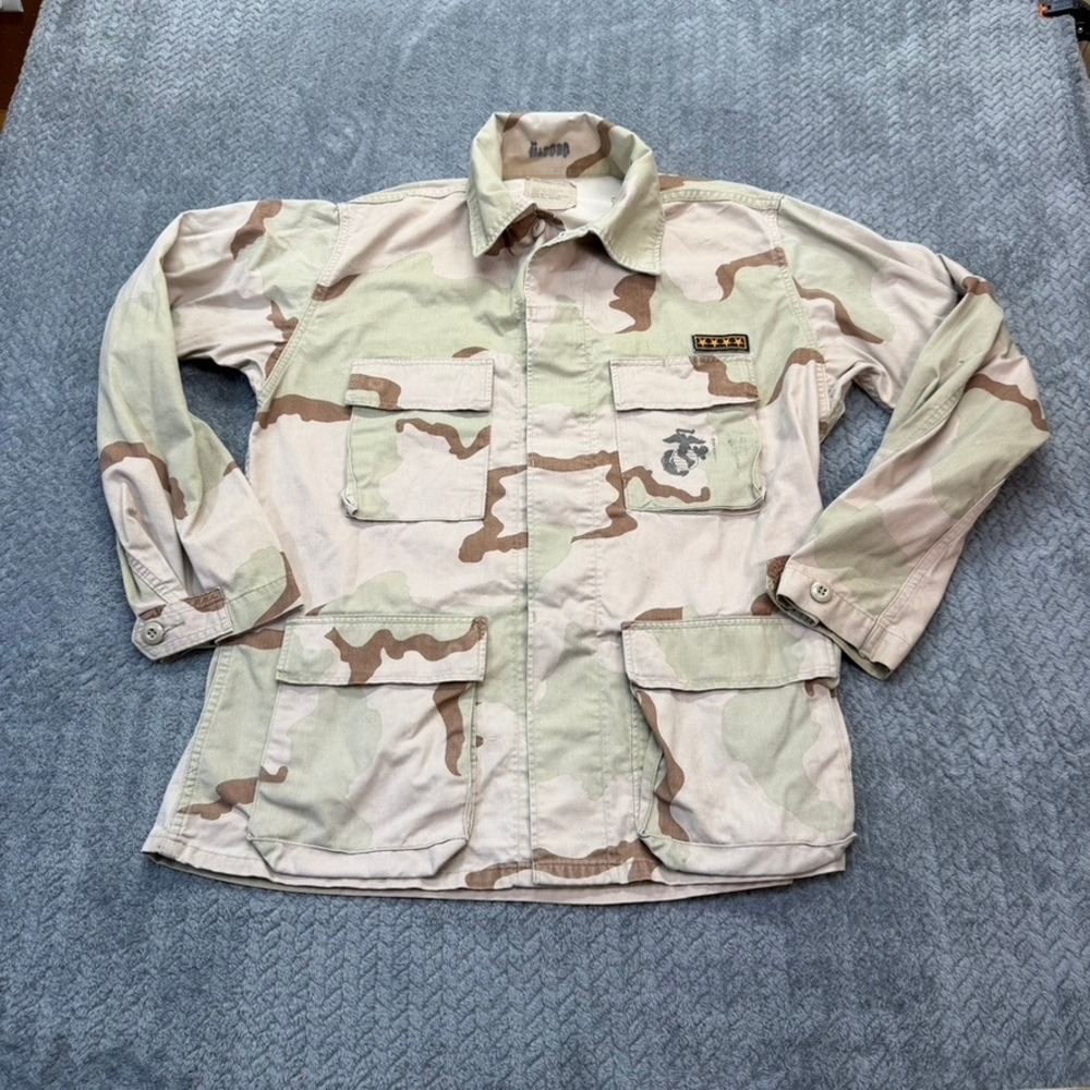 American Apparel USMC Combat Coat Men Medium Regular Desert Camo Cotton 1990 EGA